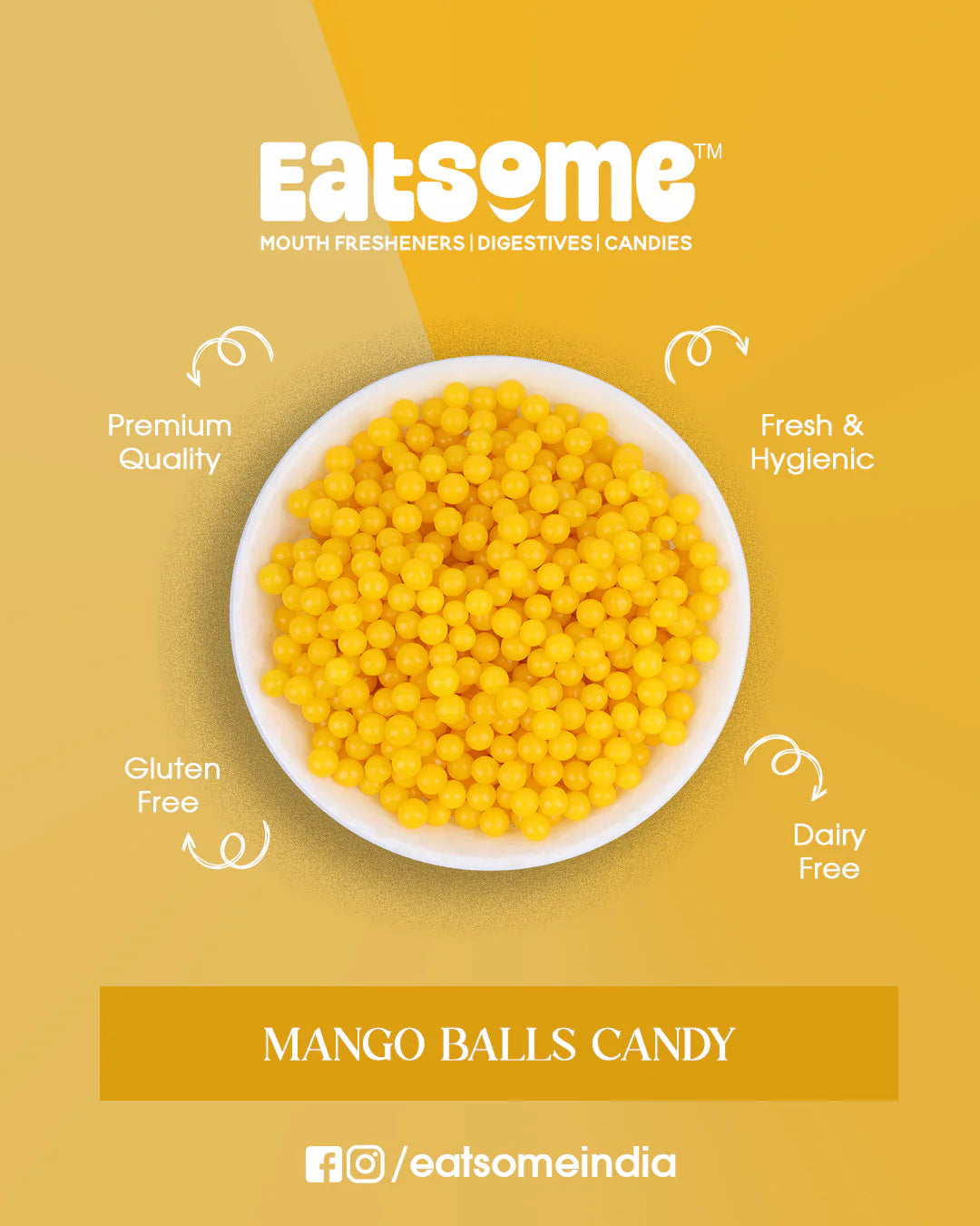 Mango Balls Candy (Yellow)