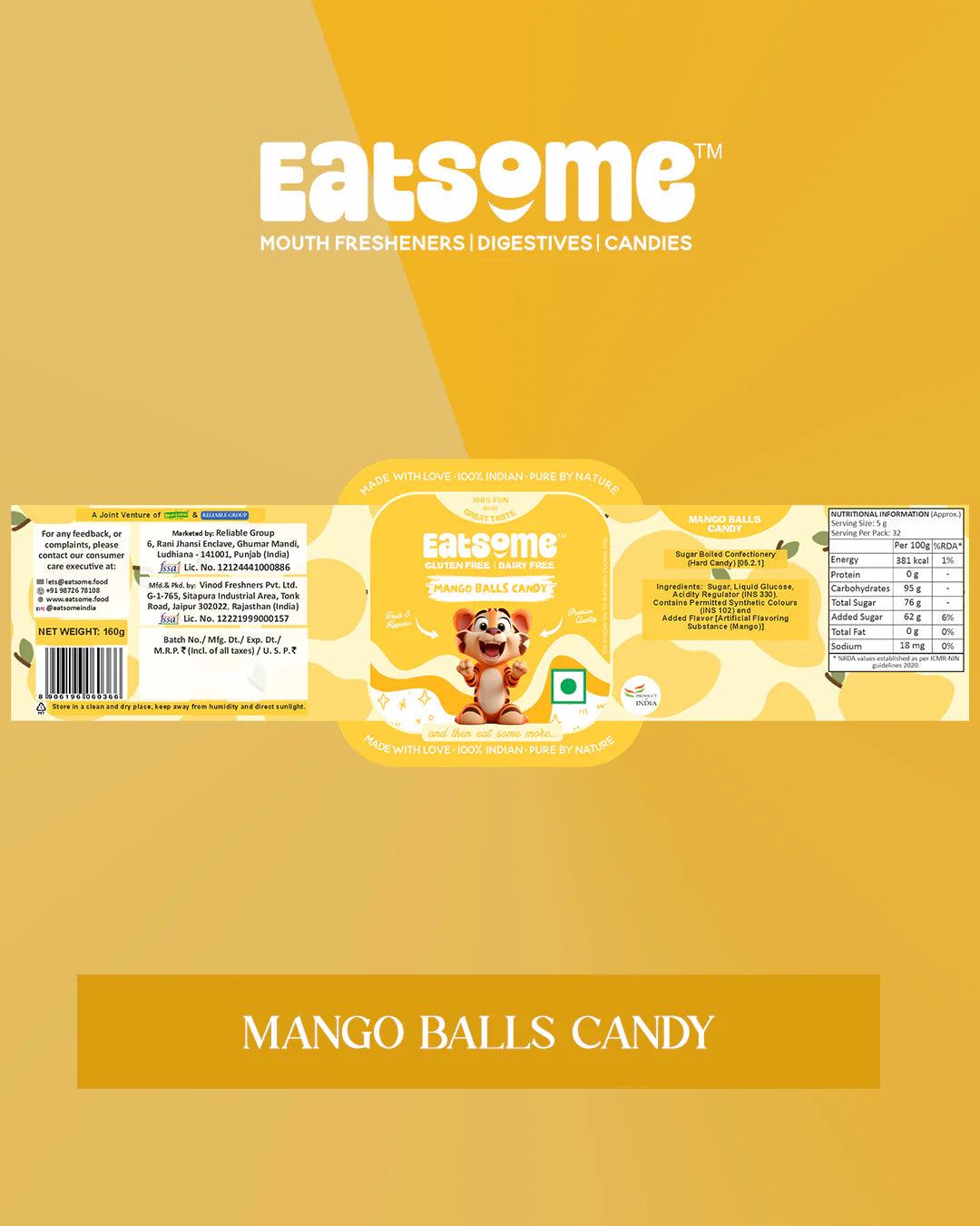 Mango Balls Candy (Yellow)