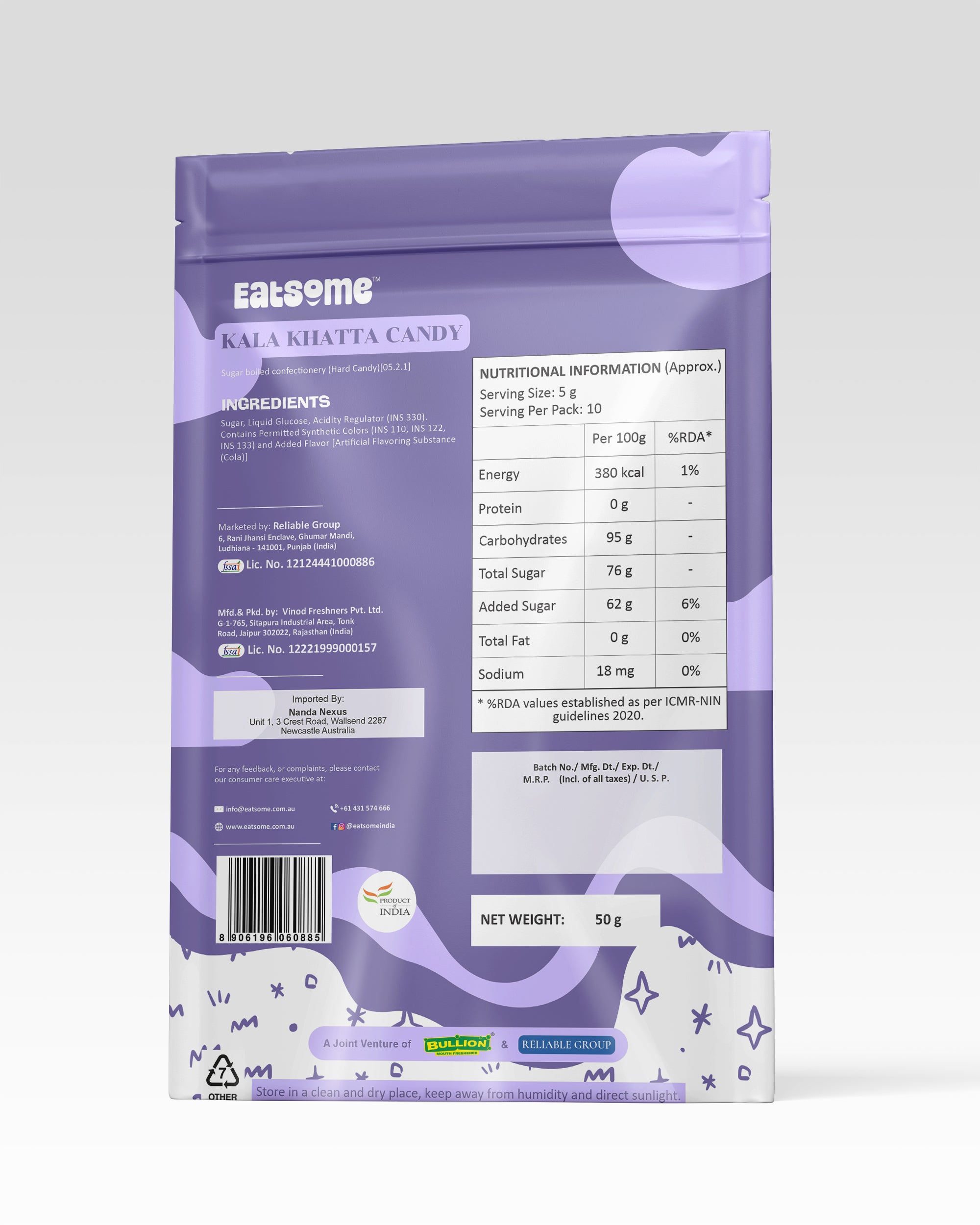 Kala Khatta Candy Pouch